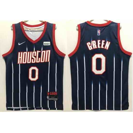 Men Nike Houstone Houston Rockets Jalen Green #0 75th Anniversary Blue NBA Stitched Jersey->golden state warriors->NBA Jersey