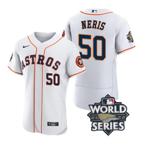 Astros #50 Hector Neris White Nike 2022 World Series Flexbase Jersey->houston astros->MLB Jersey
