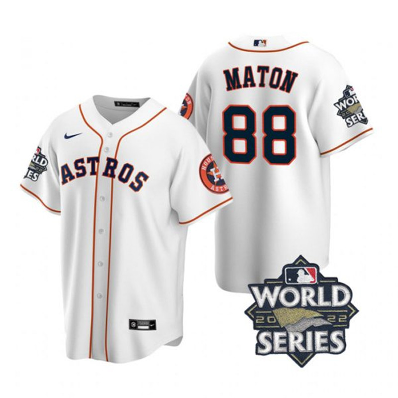 Astros #88 Phil Maton White Nike 2022 World Series Cool Base Jersey->houston astros->MLB Jersey