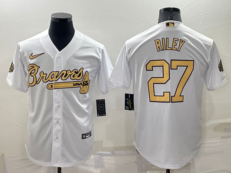 Braves #27 Austin Riley White Nike 2022 MLB All Star Cool Base Jerseys->los angeles dodgers->MLB Jersey