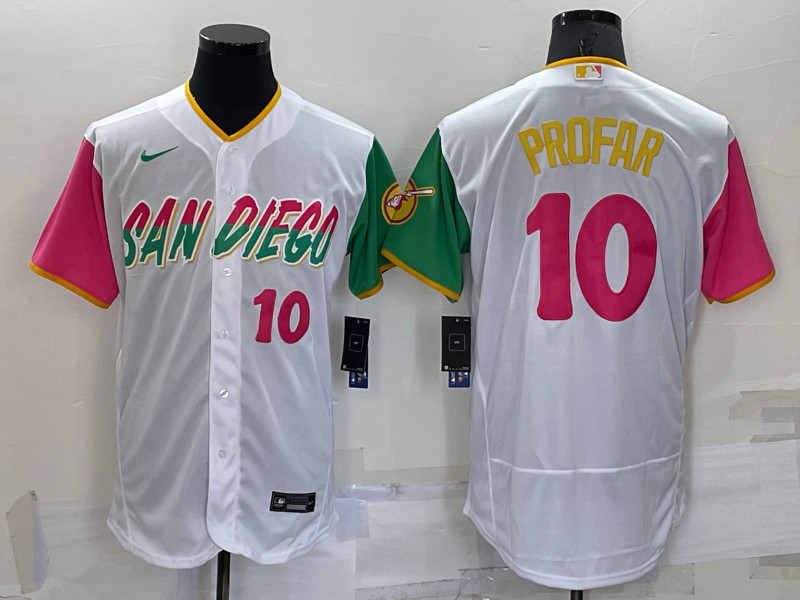 Padres #10 Jurickson Profar White Nike 2022 City Connect Flexbase Jersey->san diego padres->MLB Jersey