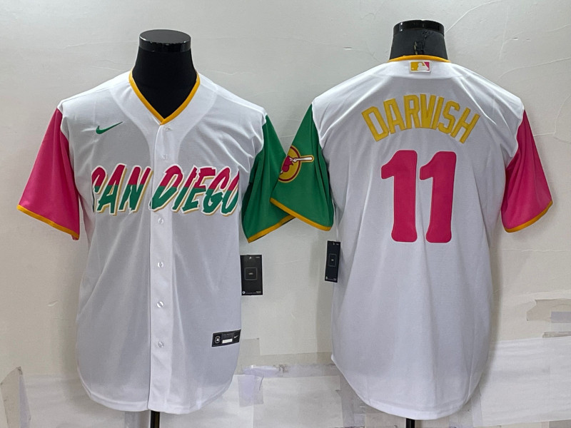 Padres #11 Yu Darvish White Nike 2022 City Connect Cool Base Jersey->san diego padres->MLB Jersey