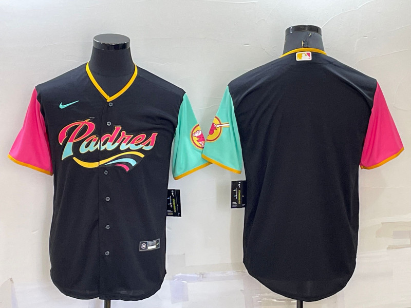 Padres Blank Black Nike 2022 City Connect Cool Base Jersey->cincinnati reds->MLB Jersey