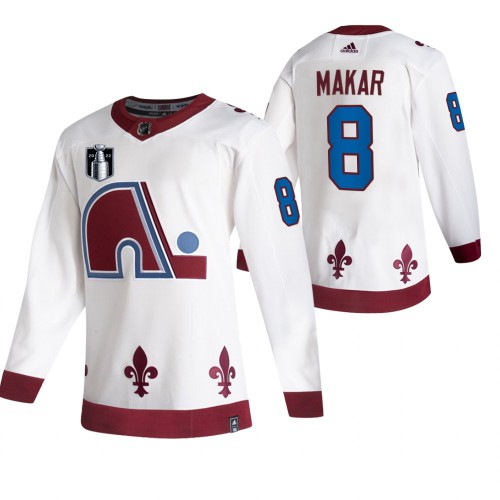 Colorado Colorado Avalanche #8 Cale Makar White Men’s Adidas 2022 Stanley Cup Final Patch Reverse Retro Alternate NHL Jersey Men’s->colorado avalanche->NHL Jersey