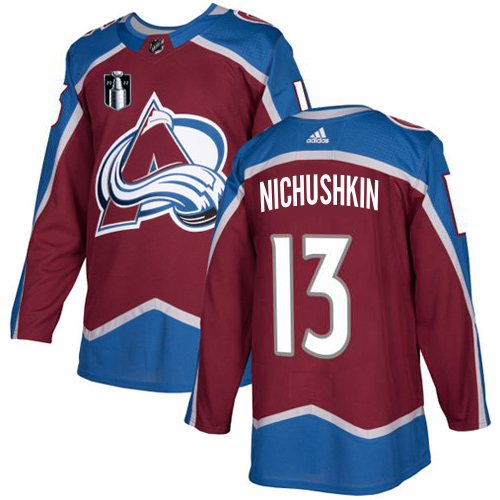 Adidas Colorado Avalanche #13 Valeri Nichushkin Burgundy 2022 Stanley Cup Final Patch Home Authentic Stitched NHL Jersey Men’s->women nhl jersey->Women Jersey