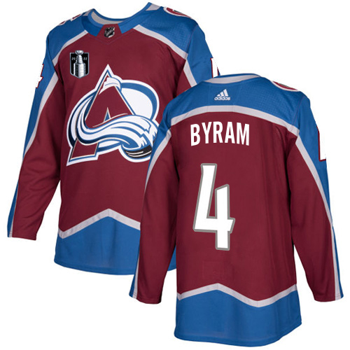 Adidas Colorado Avalanche #4 Bowen Byram Burgundy 2022 Stanley Cup Final Patch Home Authentic Stitched NHL Jersey Men’s->women nhl jersey->Women Jersey