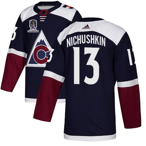Adidas Colorado Avalanche #13 Valeri Nichushkin Navy 2022 Stanley Cup Champions Alternate Authentic Stitched NHL Jersey Men’s->colorado avalanche->NHL Jersey