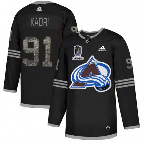 Adidas Colorado Avalanche #91 Nazem Kadri Black 2022 Stanley Cup Champions Authentic Classic Stitched NHL Jersey Men’s->colorado avalanche->NHL Jersey