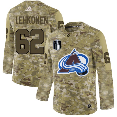 Adidas Colorado Avalanche #62 Artturi Lehkonen Camo 2022 Stanley Cup Final Patch Authentic Stitched NHL Jersey Men’s->colorado avalanche->NHL Jersey