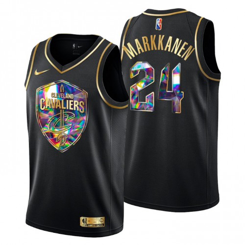 Cleveland Cleveland Cavaliers #24 Lauri Markkanen Men’s Golden Edition Diamond Logo 2021/22 Swingman Jersey – Black Men’s->youth nba jersey->Youth Jersey