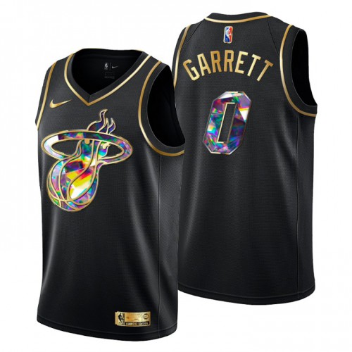Miami Miami Heat #0 Marcus Garrett Men’s Golden Edition Diamond Logo 2021/22 Swingman Jersey – Black Men’s->miami dolphins->NFL Jersey