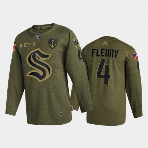 Seattle Seattle Kraken #4 Haydn Fleury Men’s Adidas Veterans Day 2022 Military Appreciation NHL Jersey – Olive Men’s->tampa bay lightning->NHL Jersey