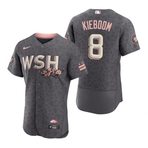 Washington Washington Nationals #8 Carter Kieboom Men’s Nike Authentic Gray 2022 City Connect Jersey Men’s->youth mlb jersey->Youth Jersey