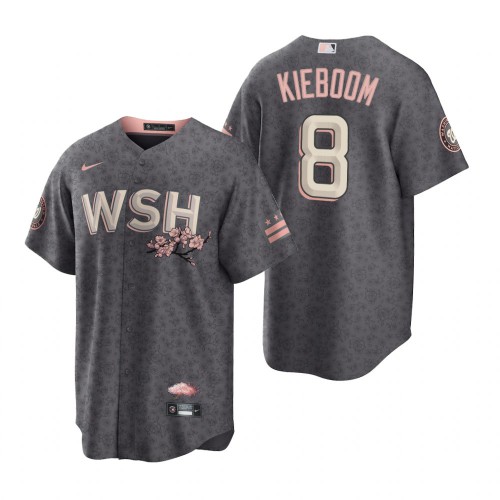 Washington Washington Nationals #8 Carter Kieboom Men’s Nike Gray Game 2022 City Connect Replica Jersey Men’s->youth mlb jersey->Youth Jersey