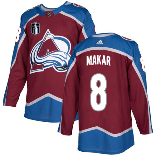 Adidas Colorado Avalanche #8 Cale Makar Burgundy Youth 2022 Stanley Cup Final Patch Home Authentic Stitched NHL Jersey Youth->women nhl jersey->Women Jersey