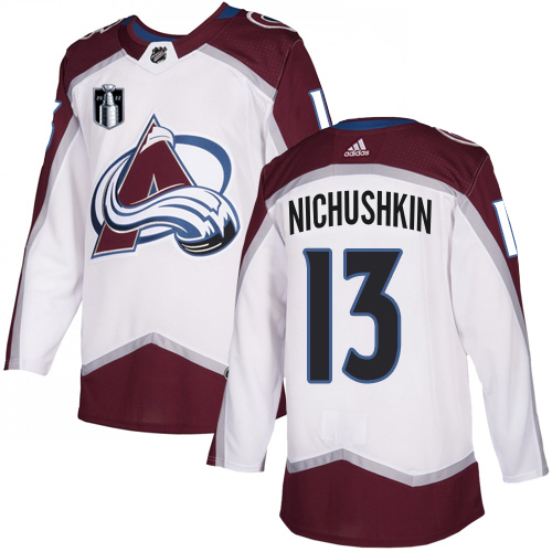 Adidas Colorado Avalanche #13 Valeri Nichushkin White Youth 2022 Stanley Cup Final Patch Road Authentic Stitched NHL Jersey Youth->colorado avalanche->NHL Jersey