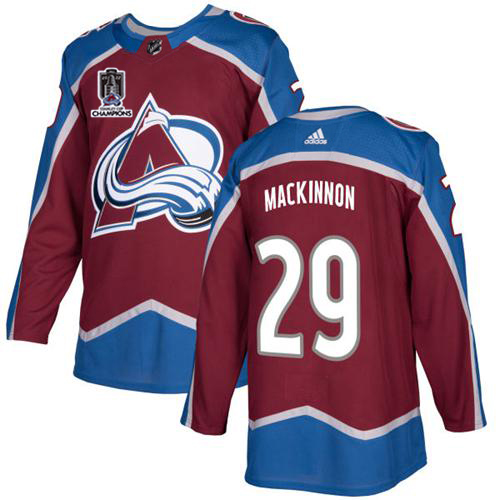 Adidas Colorado Avalanche #29 Nathan MacKinnon Burgundy Youth 2022 Stanley Cup Champions Burgundy Home Authentic Stitched NHL Jersey Youth->colorado avalanche->NHL Jersey