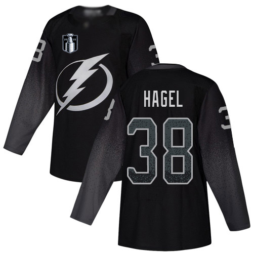 Adidas Tampa Bay Lightning #38 Brandon Hagel Black 2022 Stanley Cup Final Patch Alternate Authentic Stitched Youth NHL Jersey Youth->tampa bay lightning->NHL Jersey