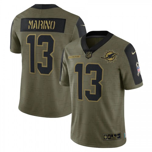 Miami Miami Dolphins #13 Dan Marino Olive Nike 2021 Salute To Service Limited Player Jersey Men’s->washington wizards->NBA Jersey