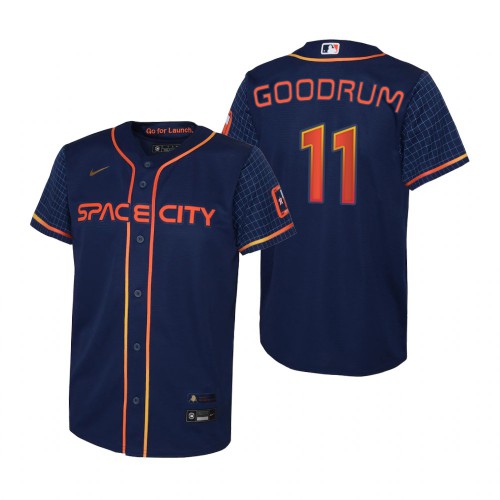 Houston Houston Astros #11 Niko Goodrum Navy Youth Nike 2022 City Connect Replica MLB Jersey Youth->houston astros->MLB Jersey