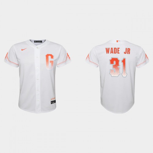 San Francisco San Francisco Giants #31 Lamonte Wade Jr. Youth 2021 City Connect White Jersey Youth->san francisco giants->MLB Jersey