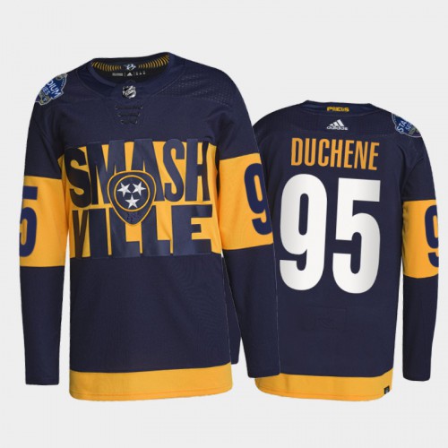 Adidas Nashville Predators #95 Matt Duchene Men’s 2022 Stadium Series Authentic NHL Jersey – Navy Men’s->tampa bay lightning->NHL Jersey