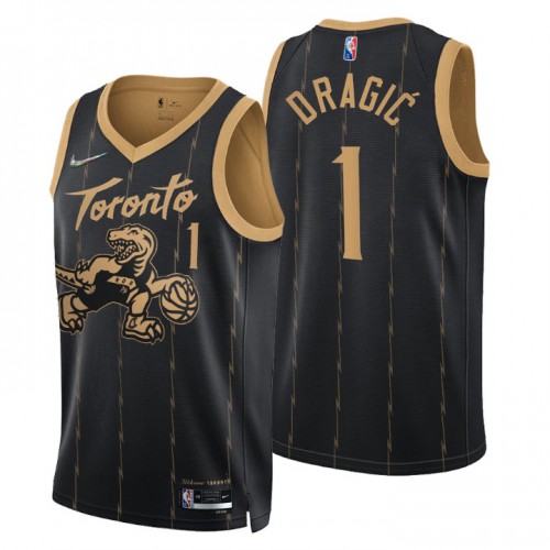 Toronto Toronto Raptors #1 Goran Dragic Men’s Nike Black 2021/22 Swingman NBA Jersey – City Edition Men’s->colorado avalanche->NHL Jersey