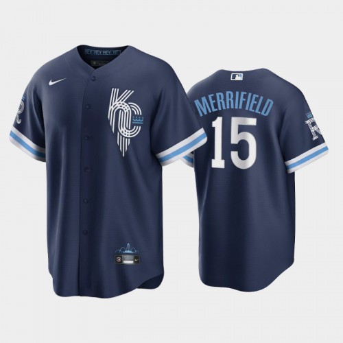 Kansas City Kansas City Royals #15 Whit Merrifield Men’s Nike Game Replica 2022 City Connect Navy Jersey Men’s->houston astros->MLB Jersey