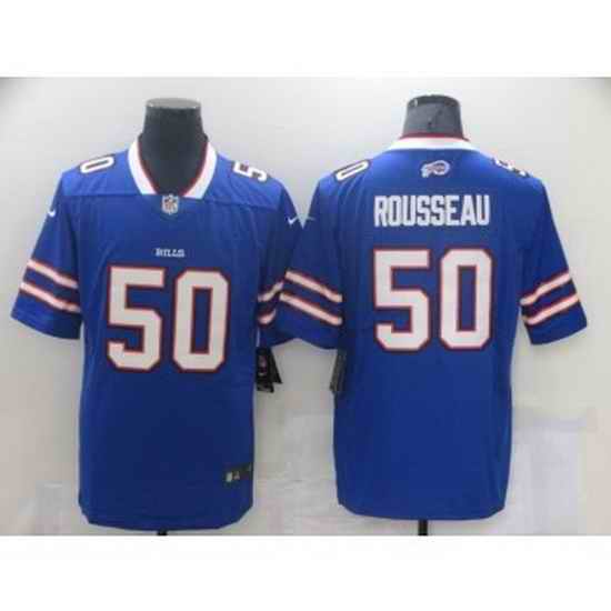 Nike Buffalo Bills #50 Gregory Rousseau Blue Vapor Limited Men Jersey->tennessee titans->NFL Jersey