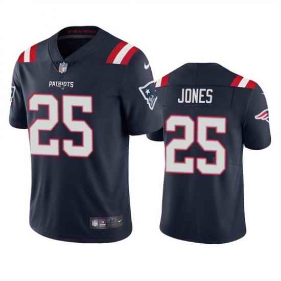 Men New England Patriots #25 Marcus Jones Navy Vapor Untouchable Limited Stitched Jersey->minnesota vikings->NFL Jersey