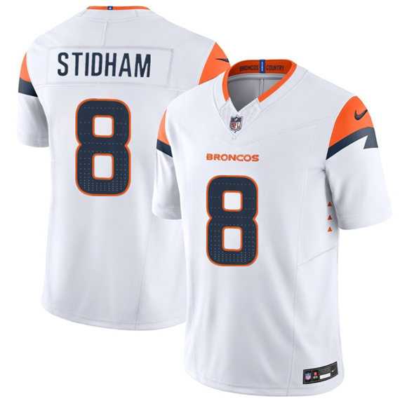 Men%27s Denver Broncos #8 Jarrett Stidham White 2025 F.U.S.E. Vapor Limited Stitched Jersey->denver broncos->NFL Jersey