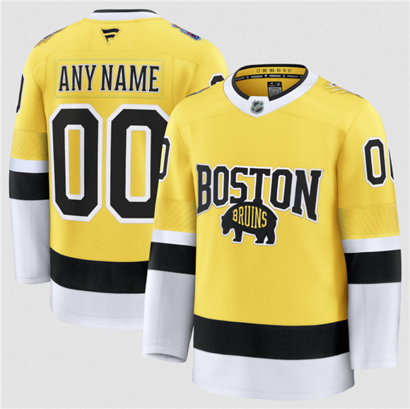 Men%27s Boston Bruins Active Player Custom Gold 2026 Stadium Series Stitched Hockey Jersey->customized nhl jersey->Custom Jersey