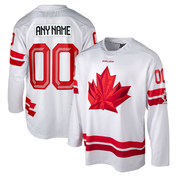 Men%27s Canada Hockey Custom White 2026 Stitched Hockey Jersey->customized nhl jersey->Custom Jersey