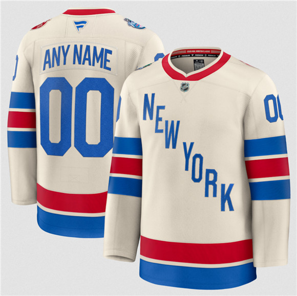 Men%27s New York Rangers Active Player Custom Cream 2026 Winter Classic Stitched Hockey Jersey->customized nhl jersey->Custom Jersey