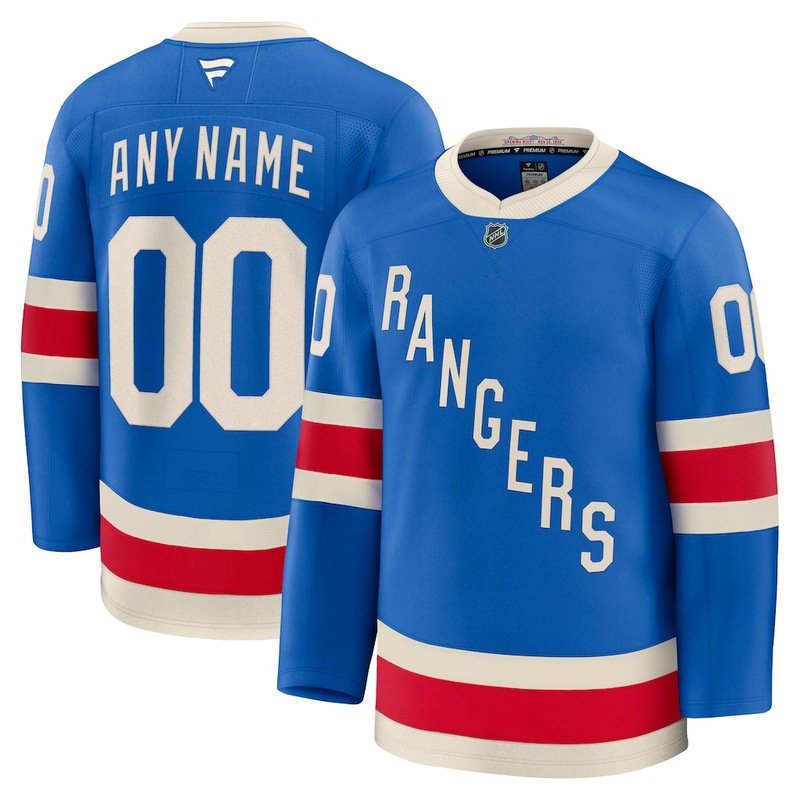 Men%27s New York Rangers Fanatics Blue Centennial Premium Custom Jersey->customized nhl jersey->Custom Jersey