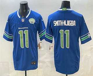Men%27s Seattle Seahawks #11 Jaxon Smith-Njigba Royal FUSE 2025 NFC West Champions Patch Limited Stitched Jersey->seattle seahawks->NFL Jersey