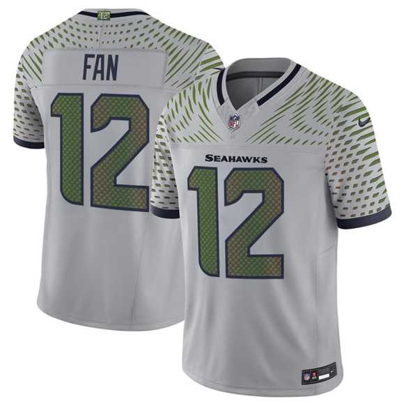 Men%27s Seattle Seahawks #12 Fan Gray 2025 F.U.S.E. %27Rivalries%27 Vapor Untouchable Limited Stitched Jersey->seattle seahawks->NFL Jersey