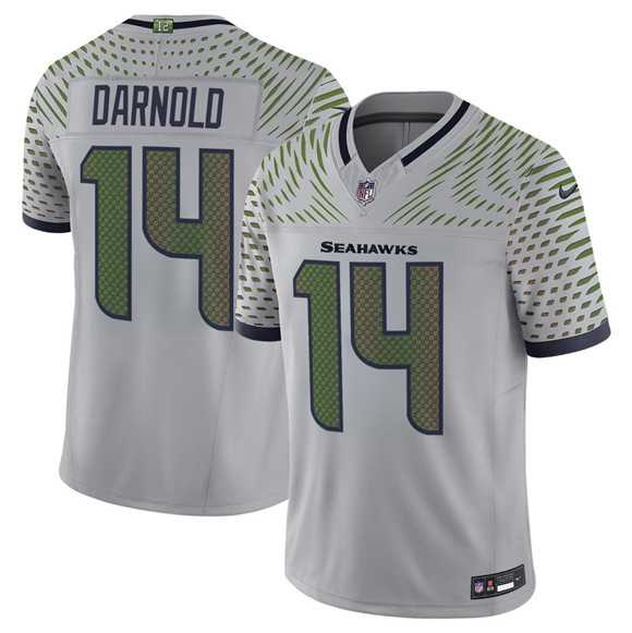 Men%27s Seattle Seahawks #14 Sam Darnold Gray 2025 F.U.S.E. %27Rivalries%27 Vapor Untouchable Limited Stitched Jersey->seattle seahawks->NFL Jersey