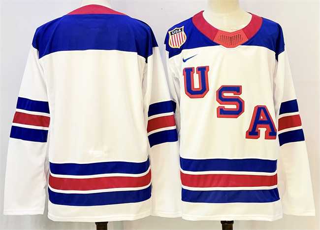 Mens USA Blank White 2025-2026 Stitched Jersey->olympics usa jerseys->NHL Jersey