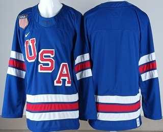 Mens USA Blank Blue 2026 Olympics Authentic Jersey->olympics usa jerseys->NHL Jersey