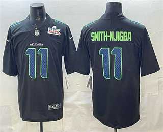 Men%27s Seattle Seahawks #11 Jaxon Smith-Njigba Limited Black Super Bowl LX Fashion Vapor Jersey Dzhi->seattle seahawks->NFL Jersey