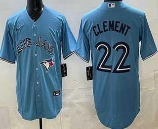 Men%27s Toronto Blue Jays #22 Ernie Clement Light Blue Cool Base Jersey->toronto blue jays->MLB Jersey
