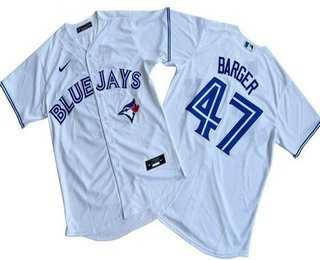 Men%27s Toronto Blue Jays #47 Addison Barger White Cool Base Jersey->toronto blue jays->MLB Jersey
