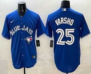 Men%27s Toronto Blue Jays #25 Daulton Varsho Blue Cool Base Jersey->toronto blue jays->MLB Jersey