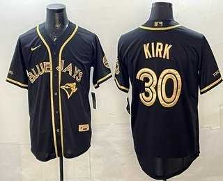 Men%27s Toronto Blue Jays #30 Alejandro Kirk Black Gold Limited Stitched Jersey->toronto blue jays->MLB Jersey
