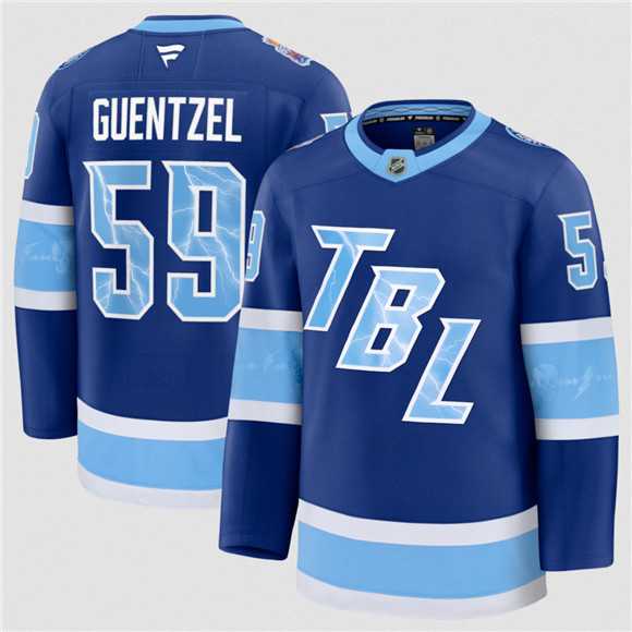 Mens Tampa Bay Lightning #59 Jake Guentzel Blue 2026 Stadium Series Stitched Jersey Dzhi->tampa bay lightning->NHL Jersey