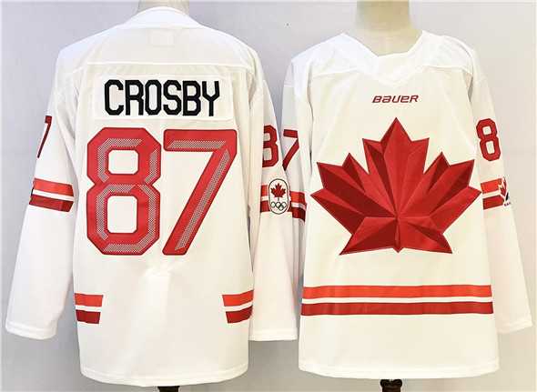 Mens Canada #87 Sidney Crosby White Stitched Jersey->olympics canada jerseys->NHL Jersey