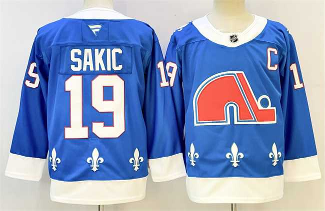Mens Colorado Avalanche #19 Joe Sakic Blue 2025 Stitched With C Patch Jersey->nhl womens jerseys->NHL Jersey