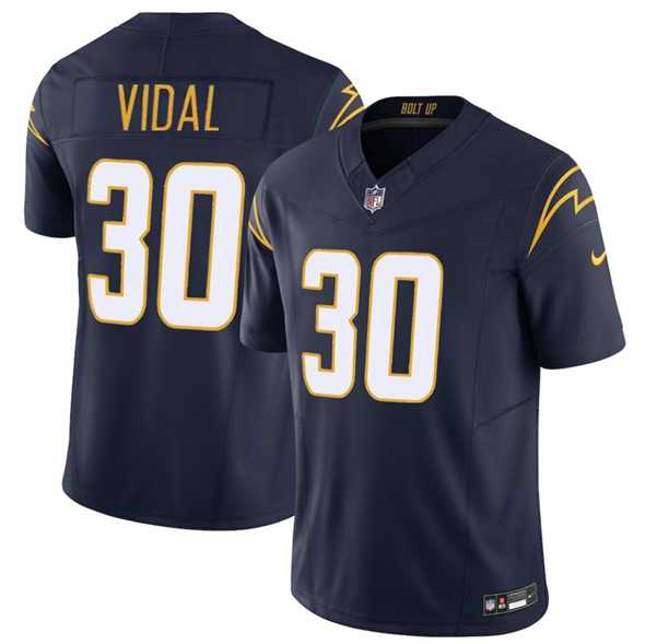 Men%27s Los Angeles Chargers #30 Kimani Vidal Navy 2025 F.U.S.E. Alternate Vapor Limited Stitched Jersey Dzhi->los angeles chargers->NFL Jersey