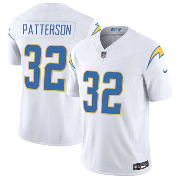 Men%27s Los Angeles Chargers #32 Jaret Patterson White 2025 F.U.S.E. Vapor Limited Stitched Jersey Dzhi->los angeles chargers->NFL Jersey